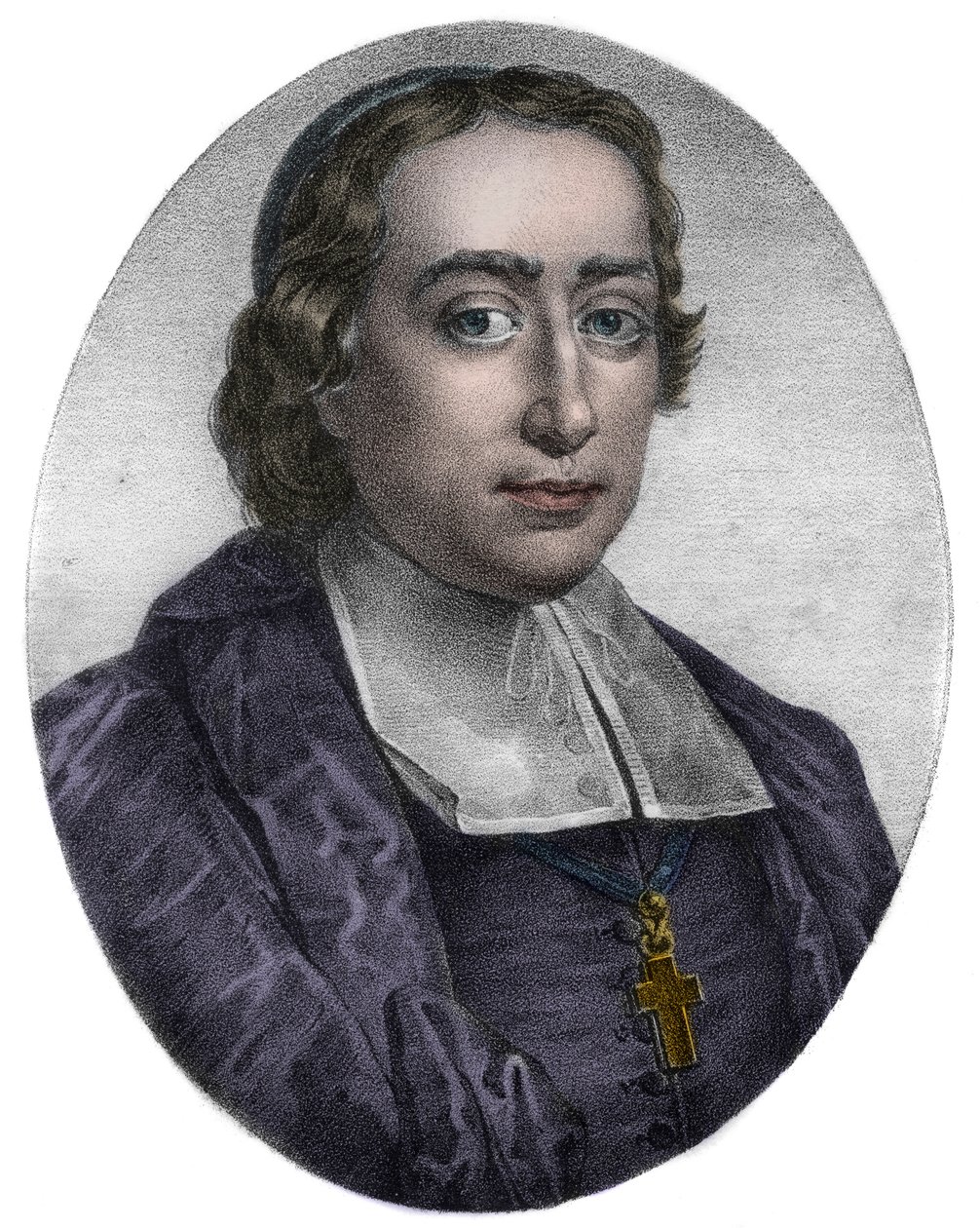 Porträtt av Jean Baptiste (Jean-Baptiste) Massillon (1663-1742), fransk katolsk biskop och predikant, biskop av Clermont - Porträtt av den franske predikanten och kyrkomannen Jean Baptiste (Jean-Baptiste) Massillon (1663-1742) av Unknown artist