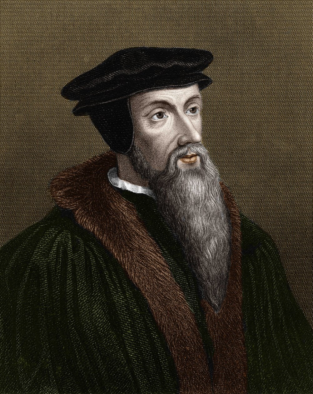 Porträtt av Jean Calvin (1509-1564), fransk religiös reformator och författare. av Unknown artist