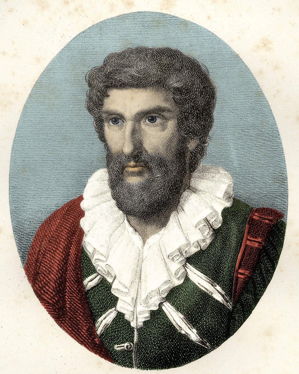 Porträtt av Jean Goujon (1510 - v. 1566) fransk skulptör, designer och arkitekt. av Unknown artist