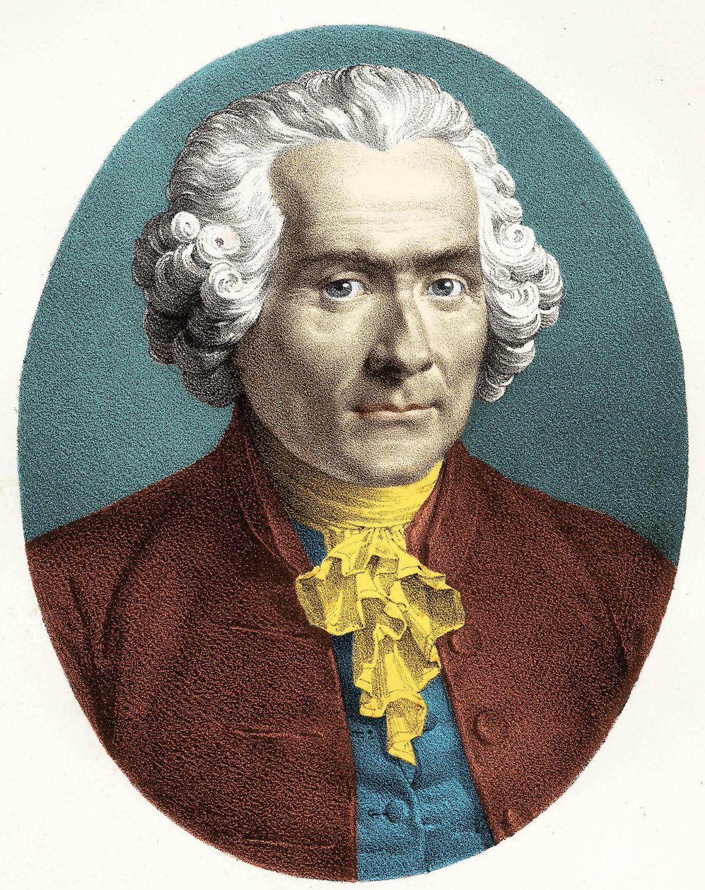 Porträtt av Jean Jacques Rousseau (1712-1778). av Unknown artist