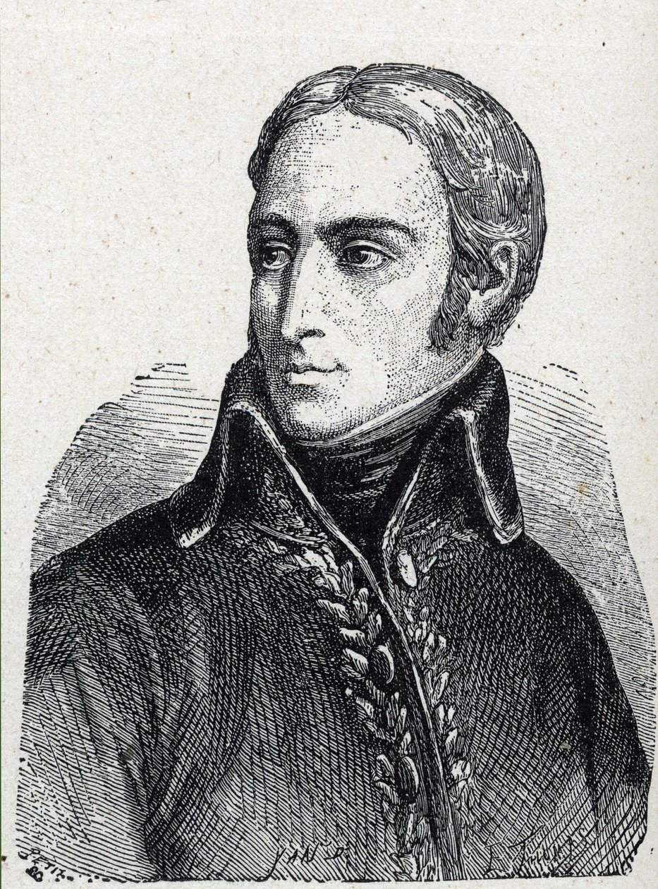 Porträtt av Jean Joseph Dessolles (eller Jean-Joseph Dessoles). av Unknown artist