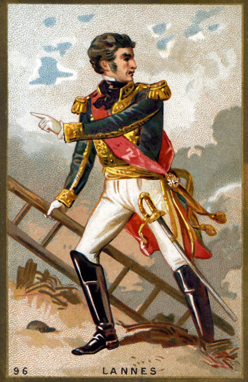 Porträtt av Jean Lannes, hertig av Montebello (1769 - 1809) marskalk av Frankrike. Kromolitografi av 1800-talet. av Unknown artist