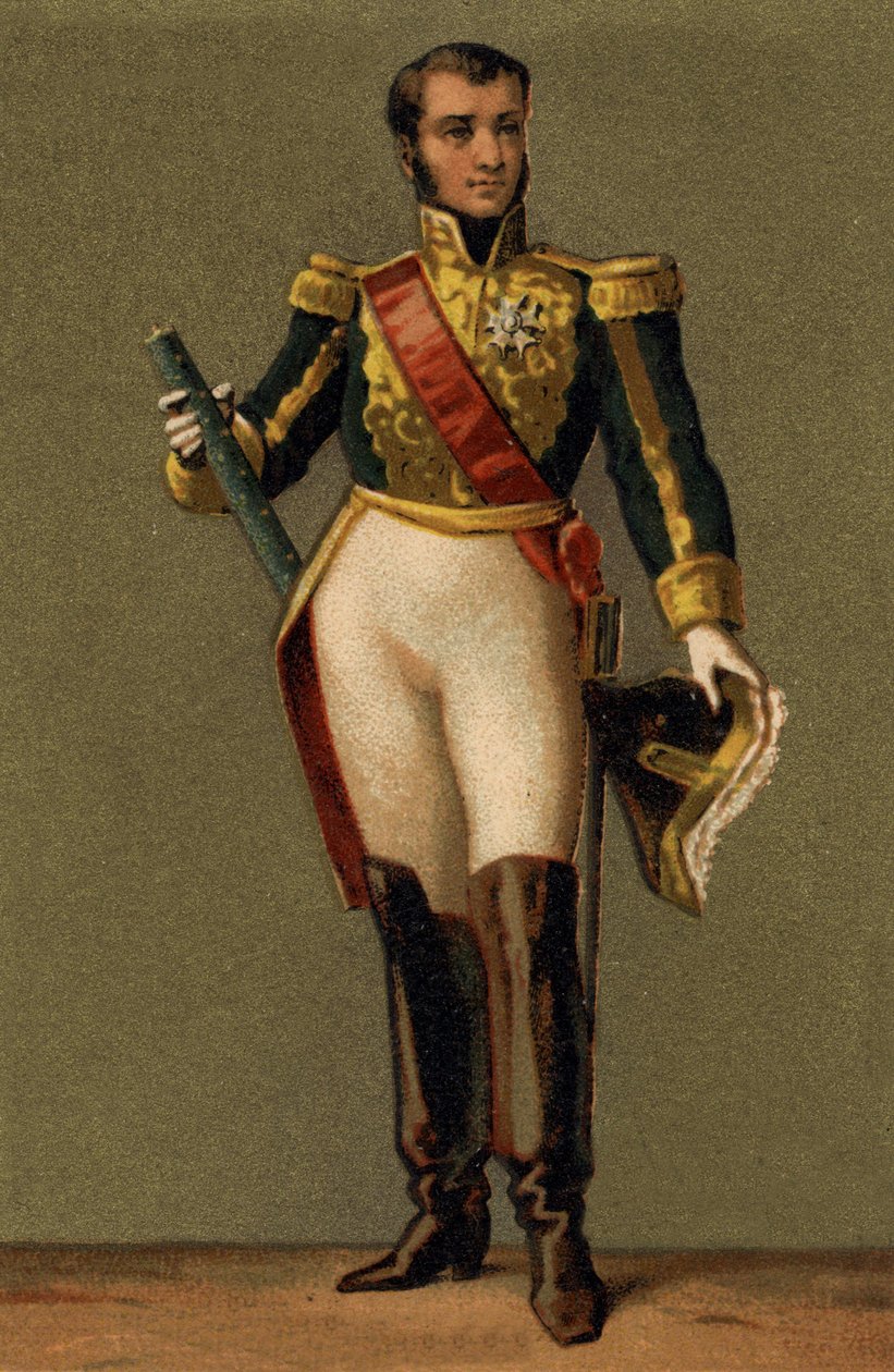 Porträtt av Jean Lannes, hertig av Montebello (1769 - 1809) marskalk av Frankrike. Kromolitografi av 1800-talet. av Unknown artist