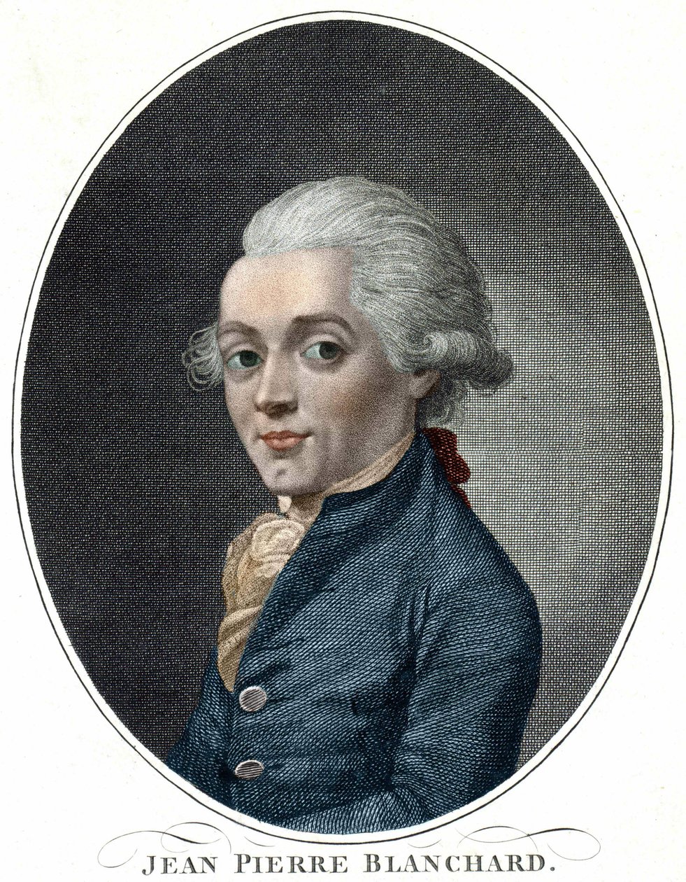 Porträtt av Jean Pierre Blanchard (1709 - 1853), fransk flygindustri av Unknown artist