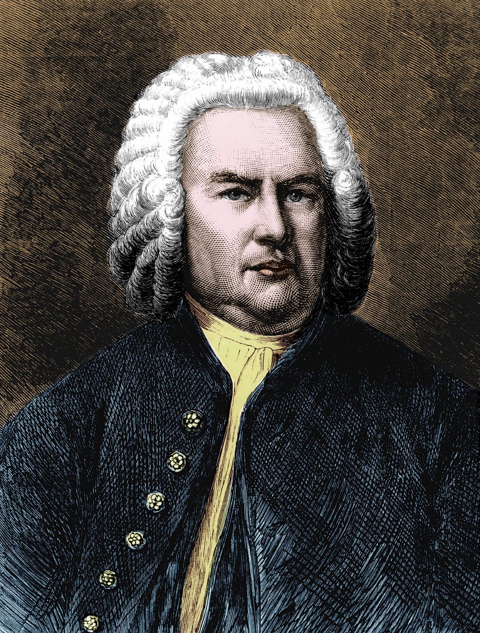 Porträtt av Jean Sebastien Bach (Johann Sebastian Bach av Unknown artist