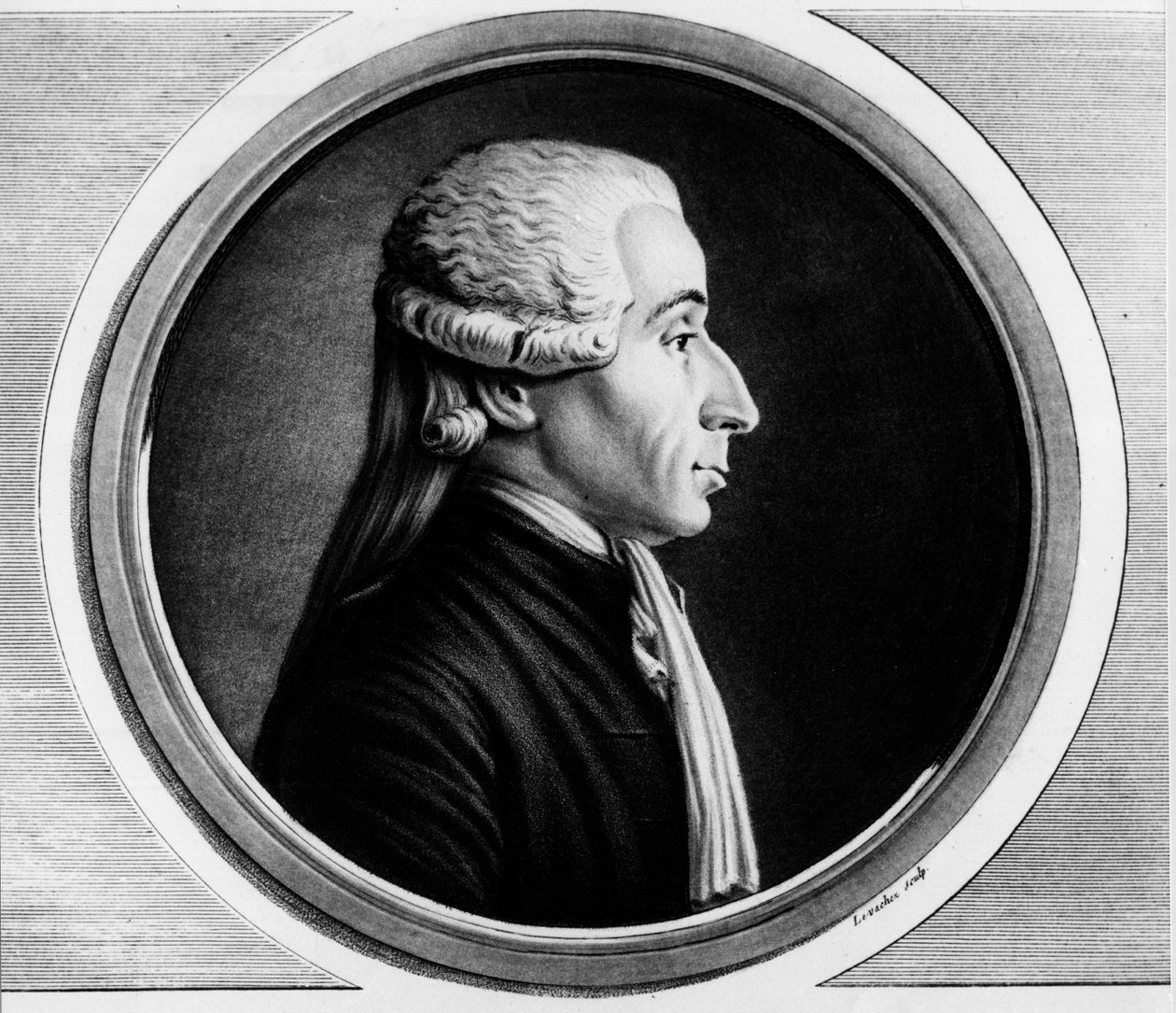 Porträtt av Jean Sylvain Bailly (1736 - 1793), deputerad i staterna Generaux. Gravyr i "" Komplett samling av historiska målningar från den franska revolutionen, i tre volymer.""" 1804. av Unknown artist