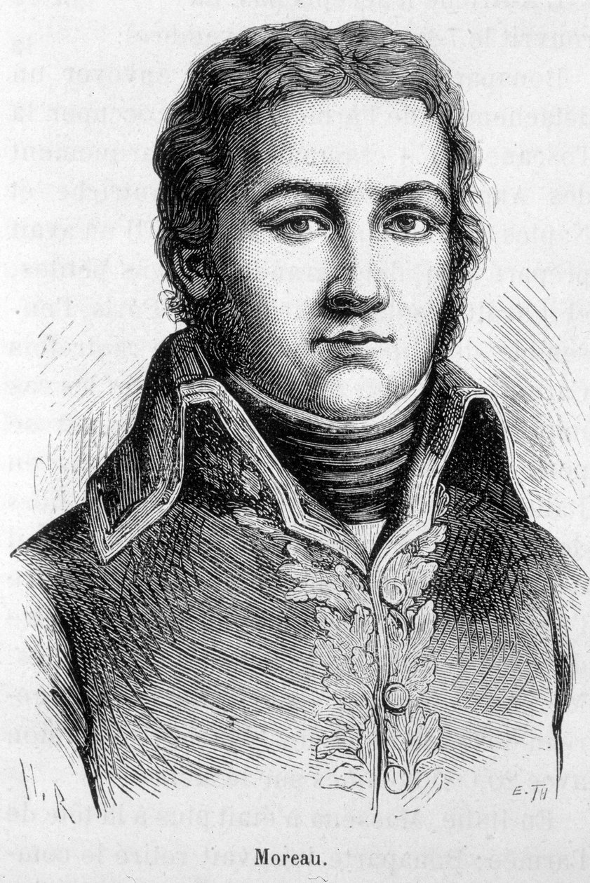 Porträtt av Jean Victor (Jean-Victor) Moreau (1763-1813), general francais. av Unknown artist