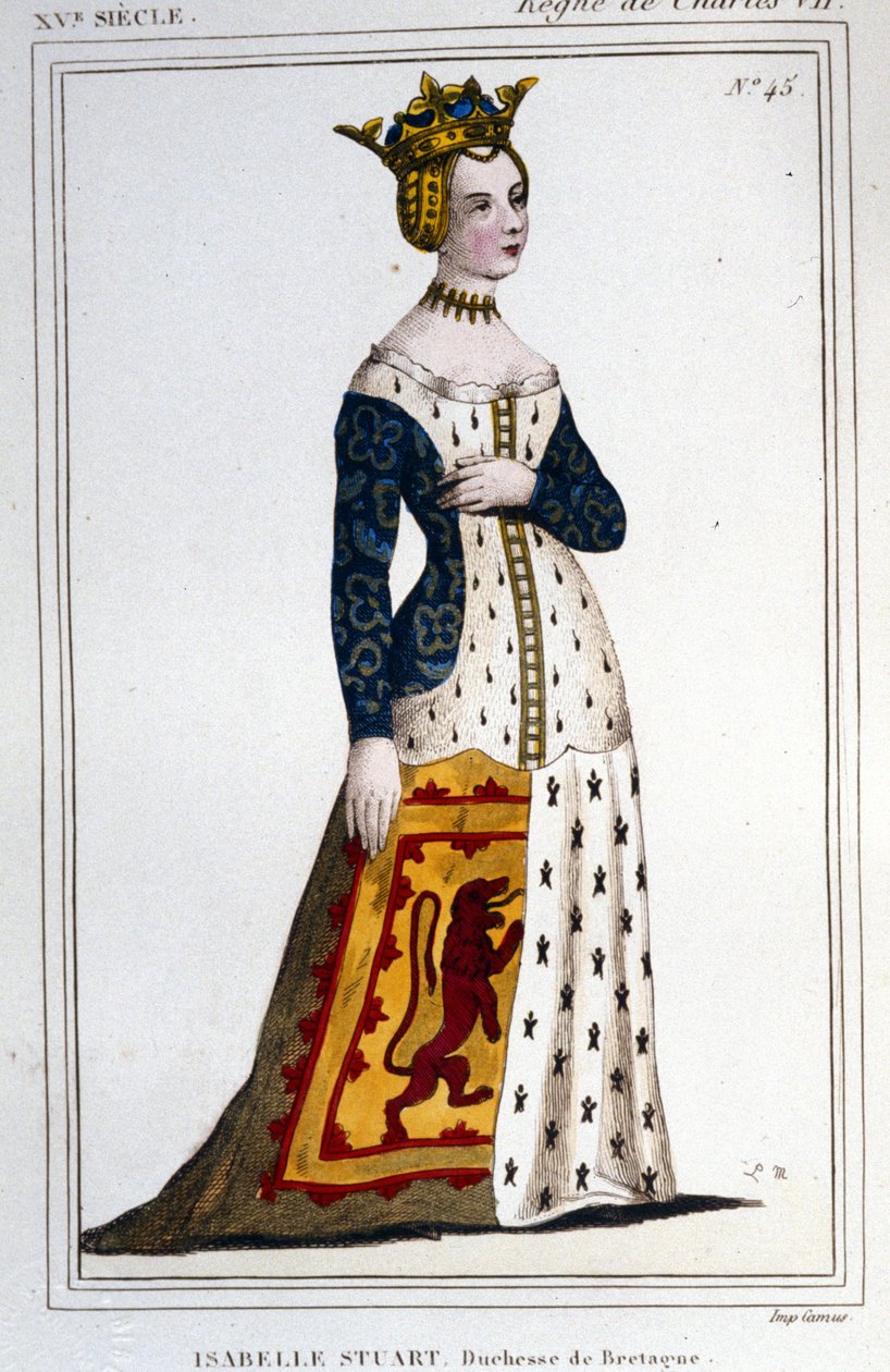 Porträtt av Jeanne - Isabelle Stuart (1426 - 1494/9), hertiginna av Bretagne. av Unknown artist