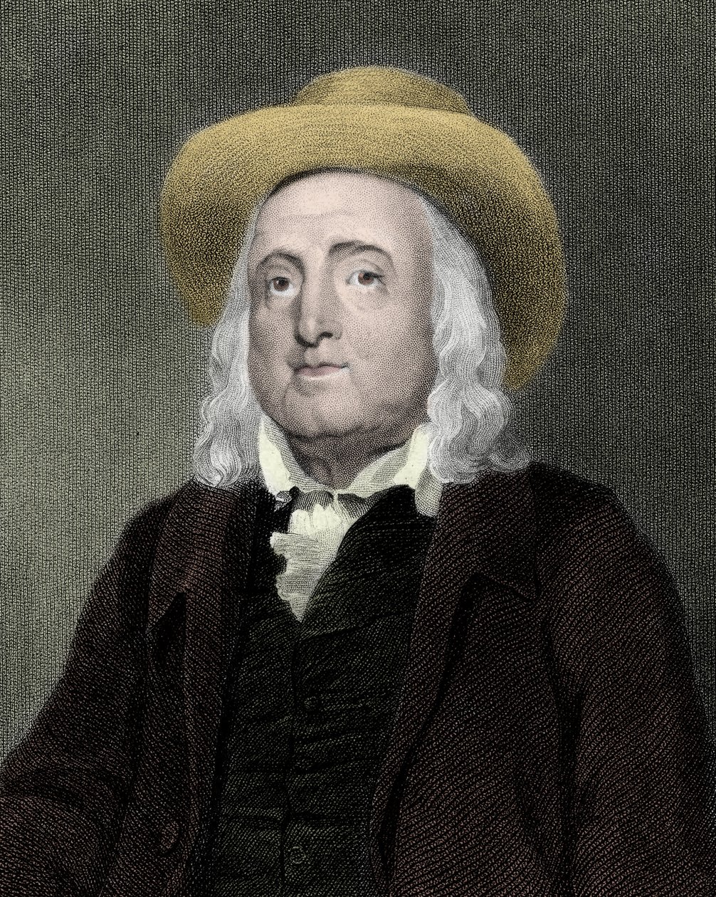 Porträtt av Jeremy Bentham (1748-1832), brittisk filosof, moralist och lagstiftare. av Unknown artist