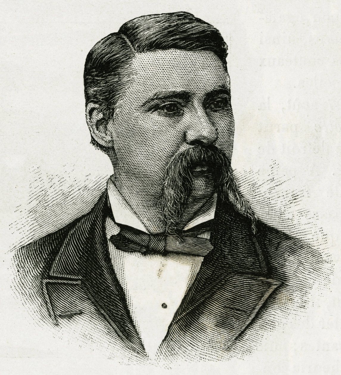 Porträtt av Jerome J.Collins, meteorolog för La Jeannettes besättning, för uppdraget norrut. Gravyr för att illustrera "The Journey of the Jeannette"" 1879-1881, dagbok för kapten G.W. De Long. Publicerad i Le Tour du monde, nouveau journal des voya av Unknown artist
