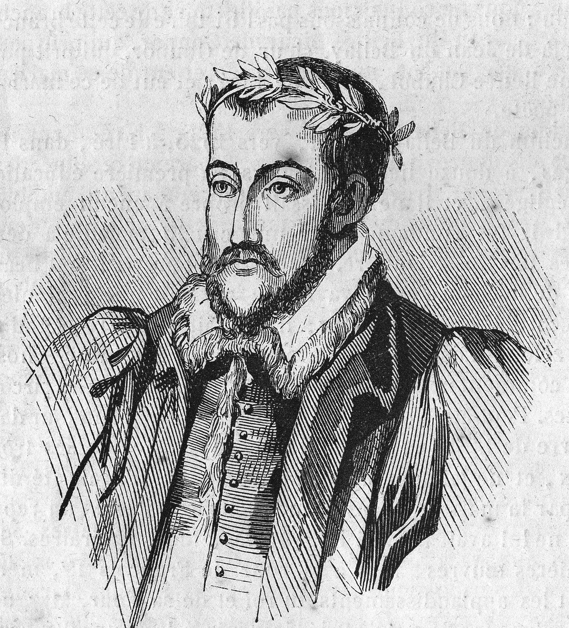 Porträtt av Joachim du Bellay: fransk poet (chateau du Liré, Maine-et-Loire av Unknown artist