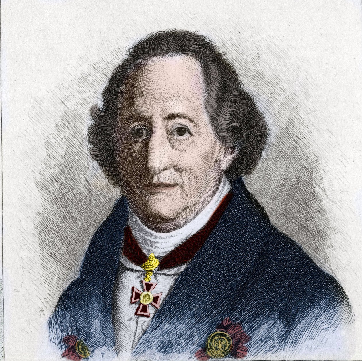 Porträtt av Johann Wolfgang Goethe (1749 - 1832), tysk författare av Unknown artist