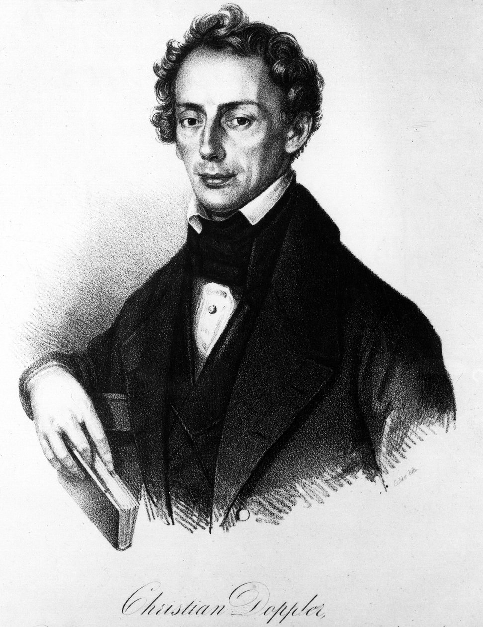 Porträtt av Johann Christian Doppler (1803-1853). Österrikisk fysiker. av Unknown artist