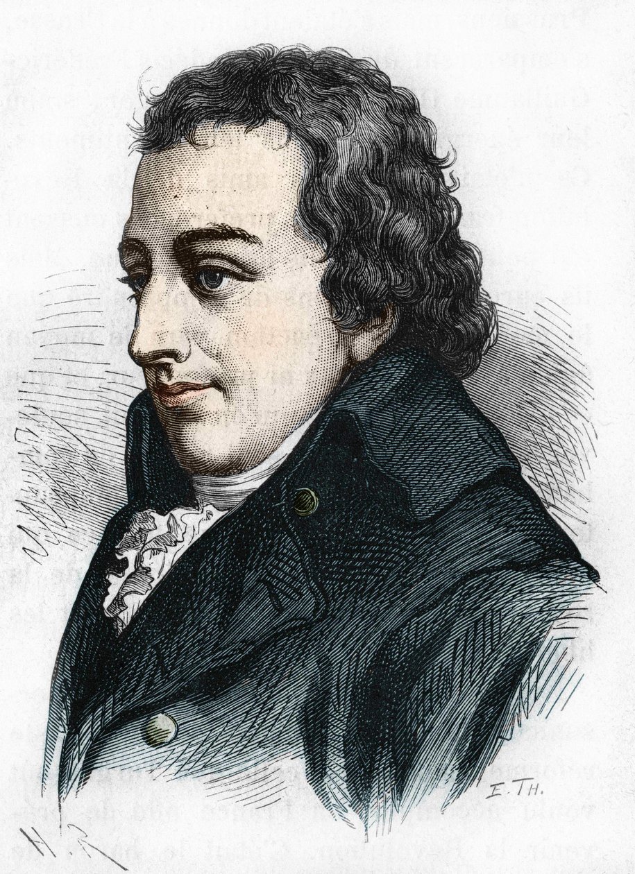 Porträtt av Johann Gottlieb Fichte. tysk filosof (1762 till 1814). av Unknown artist