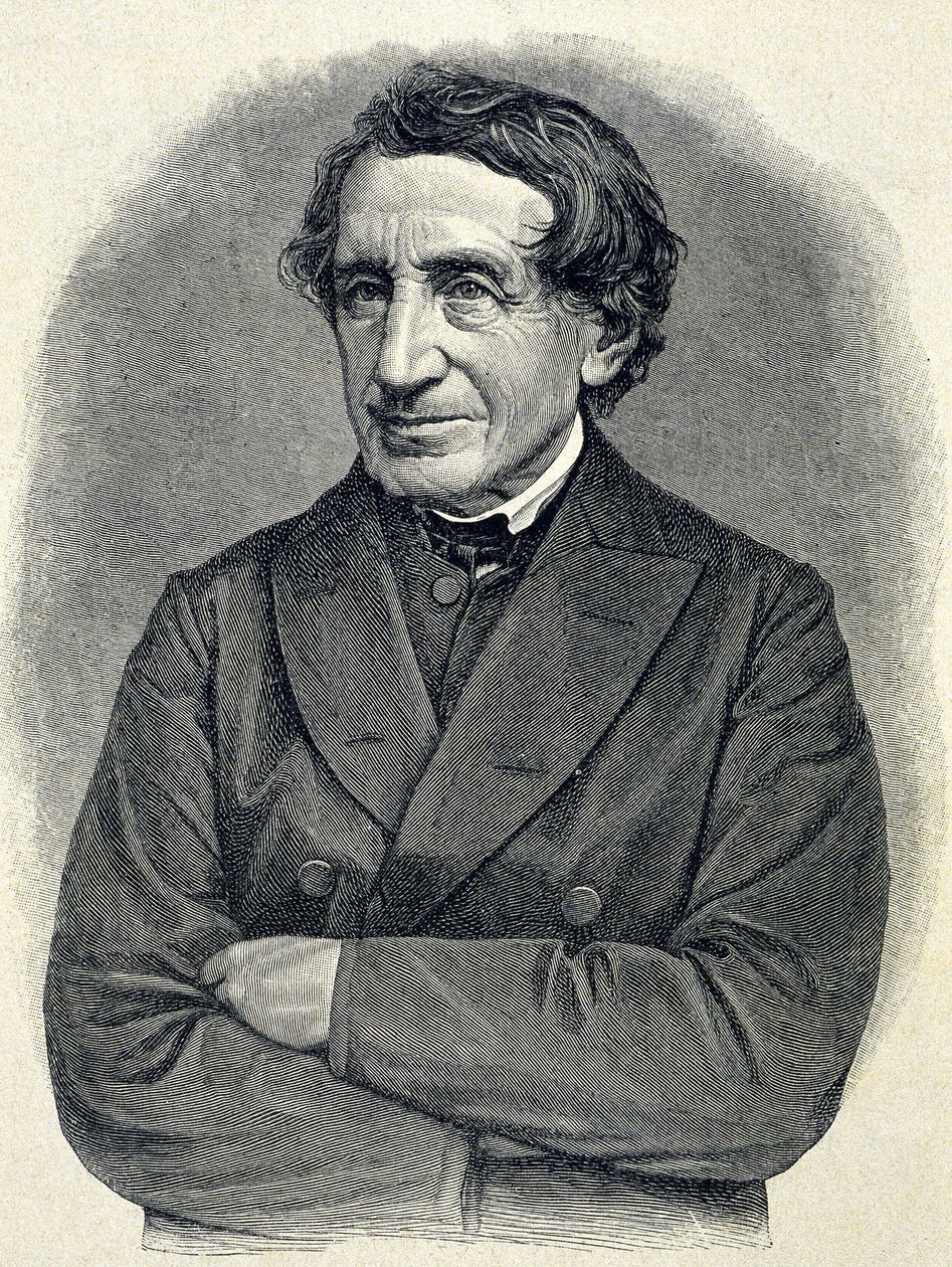 Porträtt av Johann Joseph Ignaz von Dollinger (1799 - 1890), Alllemand-präst och professor i kyrklig historia av Unknown artist