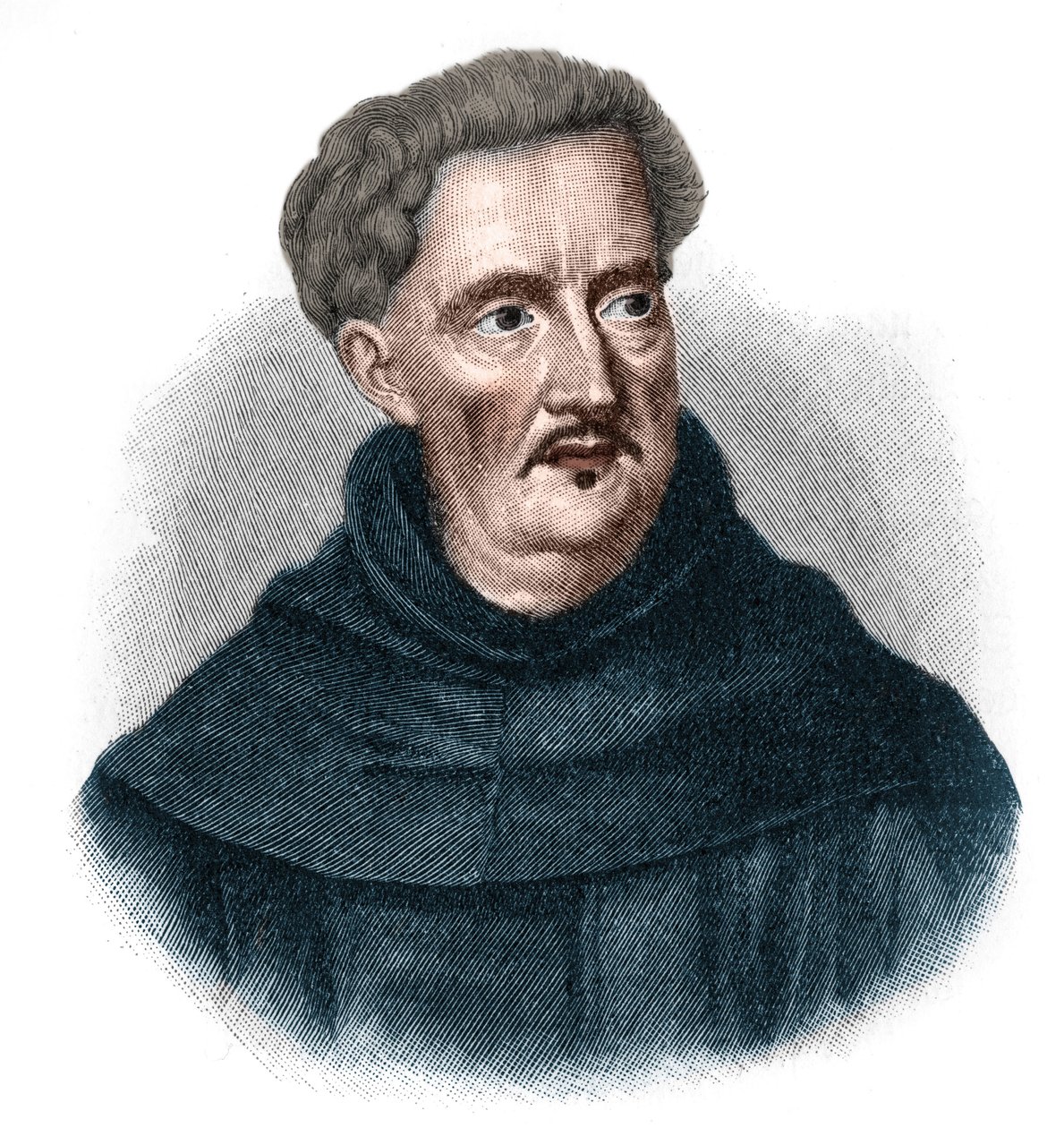 Porträtt av Johann Ulrich Megerle, dit Abraham St. Clare 1607-1 Populär prediktor för österrikisk barock. av Unknown artist