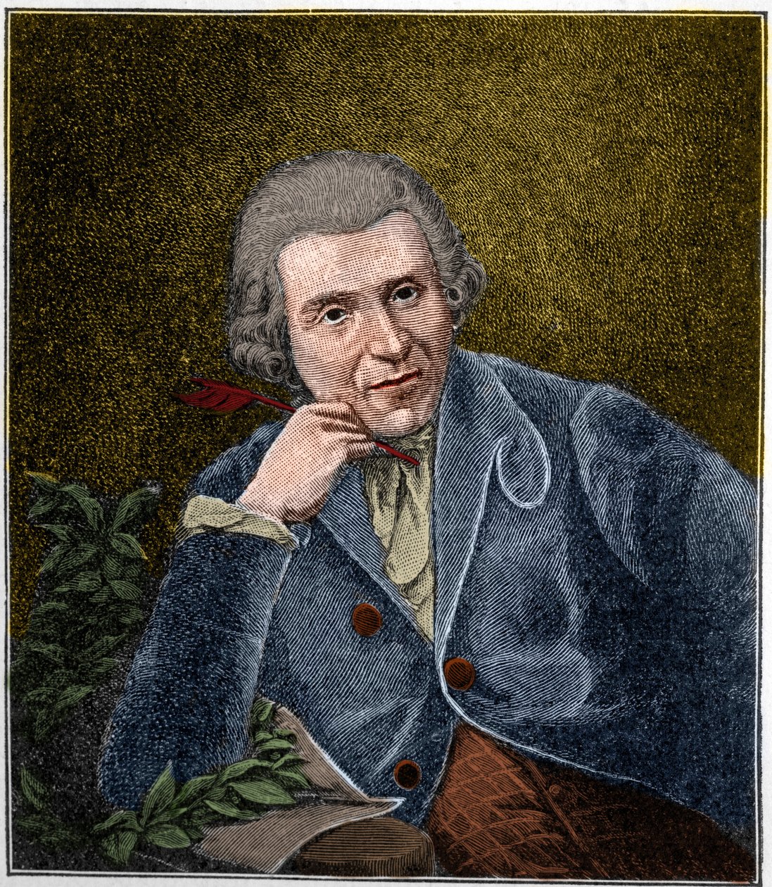 Porträtt av Johann Wilhelm Ludwig Gleim (1719-1803) tysk poet. av Unknown artist