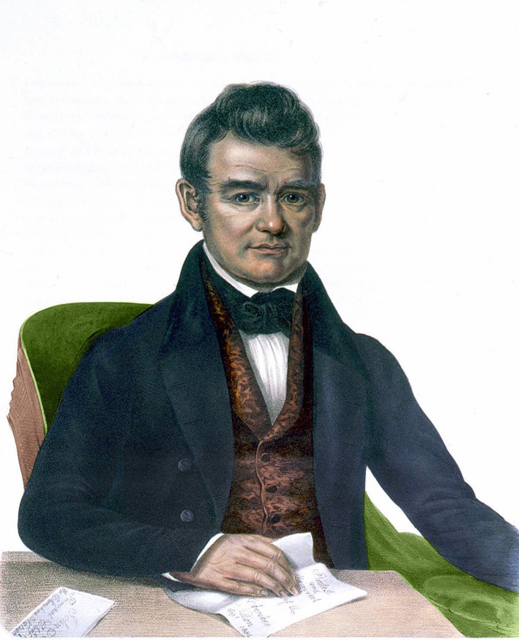Porträtt av John Ross, gravyr 1843. av Unknown artist