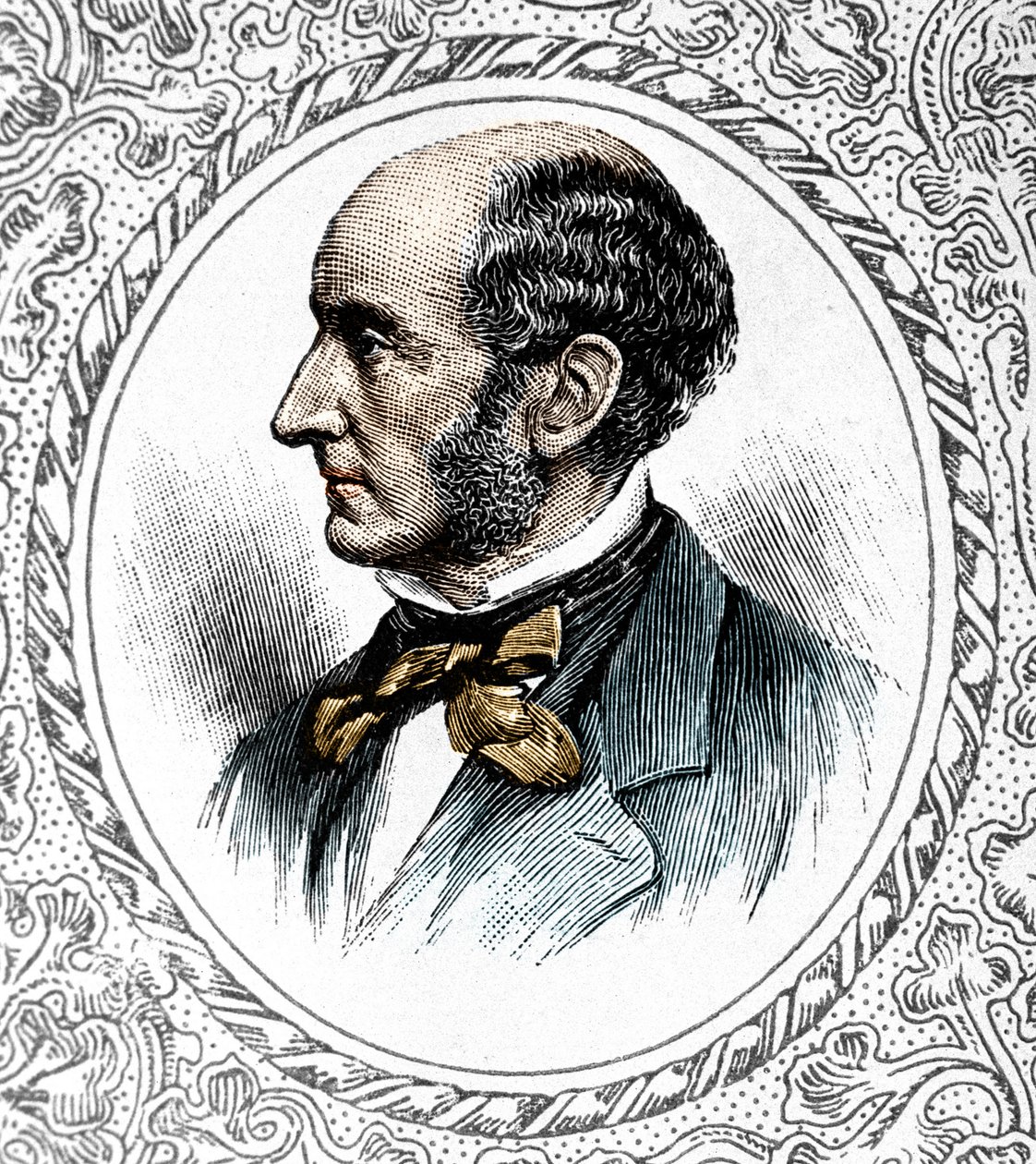 Porträtt av John Stuart Mill. Brittisk filosof och ekonom 1806 till 1873 av Unknown artist