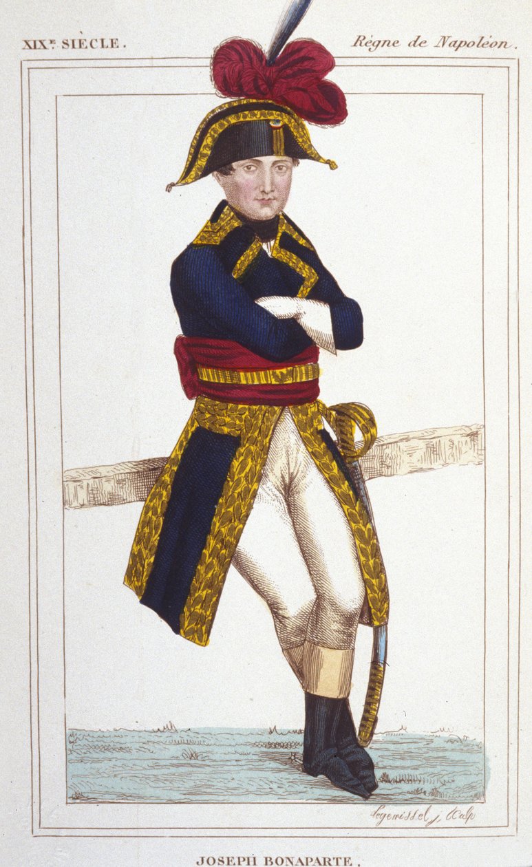 Porträtt av Joseph Bonaparte (1768 - 1844), bror till Napoleon I gravyr från 1830 av Unknown artist