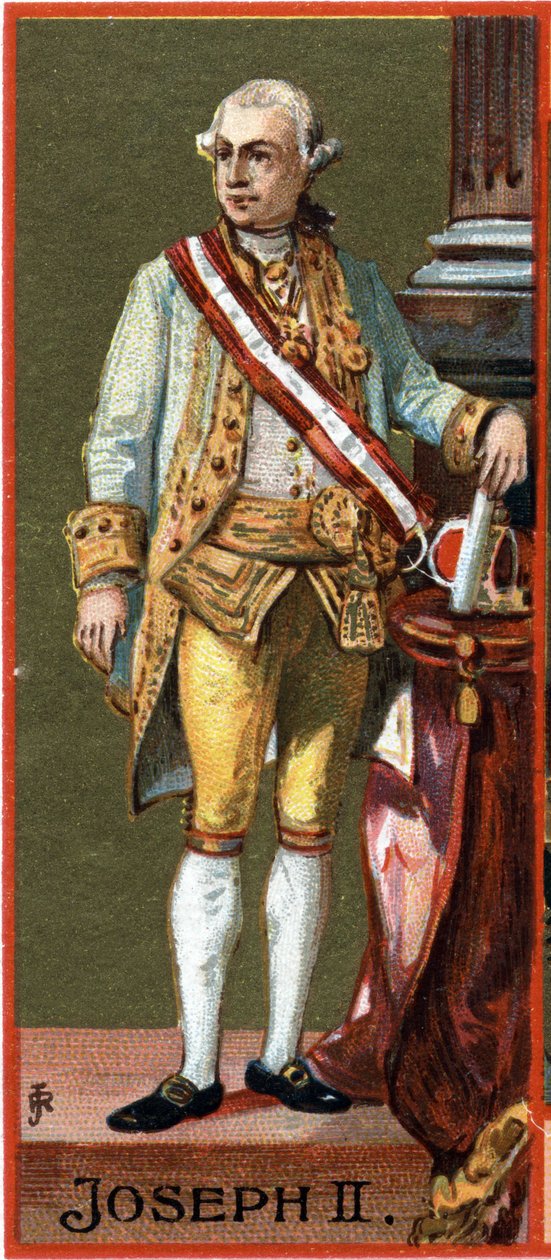 Porträtt av Josef II (1741-1790), ärkehertig av Österrike, kejsare (vald, inte krona) av det heliga riket (1765-1790). av Unknown artist
