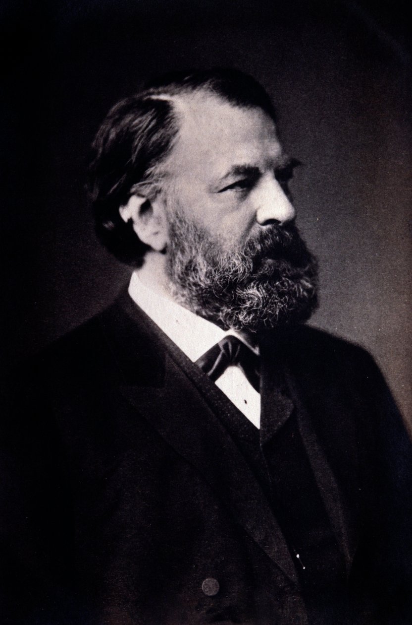 Porträtt av Joseph Joachim (1831-1907) ungersk violinist, kompositör och regissör Fotografi. Milano, biblioteca del conservatorio av Unknown artist