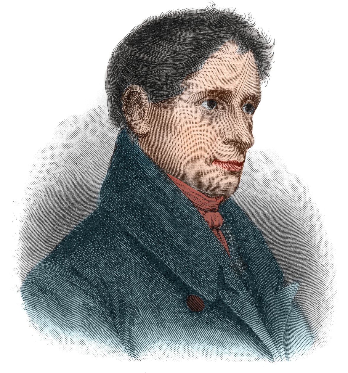 Porträtt av Joseph Karl Benedikt von Eichendorff (1788-1857), tysk poet och romanförfattare. av Unknown artist