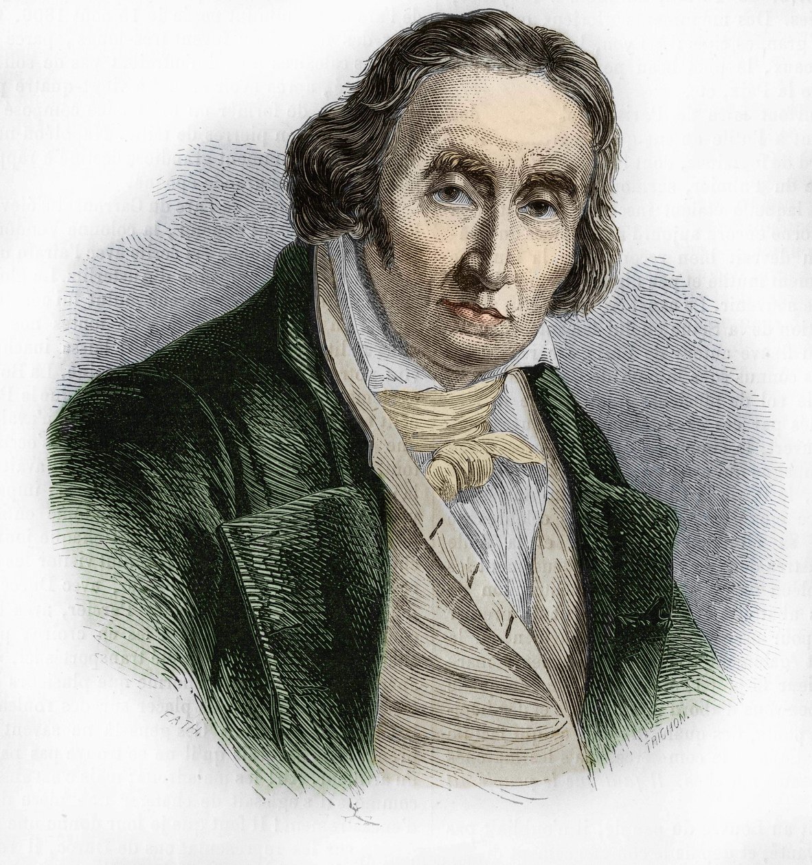 Porträtt av Joseph Marie Jacquard (1752-1834), fransk mekaniker uppfinnare av vävstolen. av Unknown artist