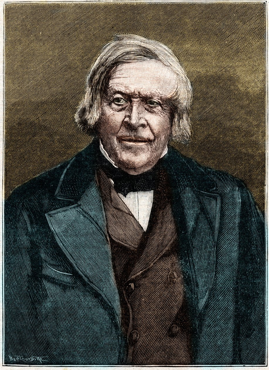 Porträtt av Jules Michelet, fransk historiker och författare (1798 - 1874). av Unknown artist