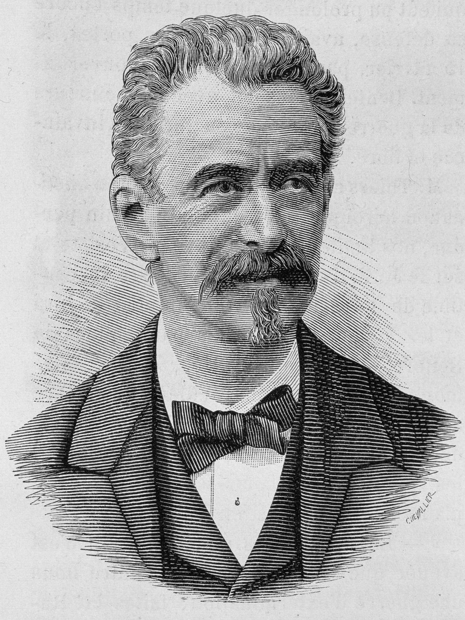 Porträtt av Keller. Gravyr från slutet av 1800-talet i "Histoire de France"" av H. Martin. av Unknown artist