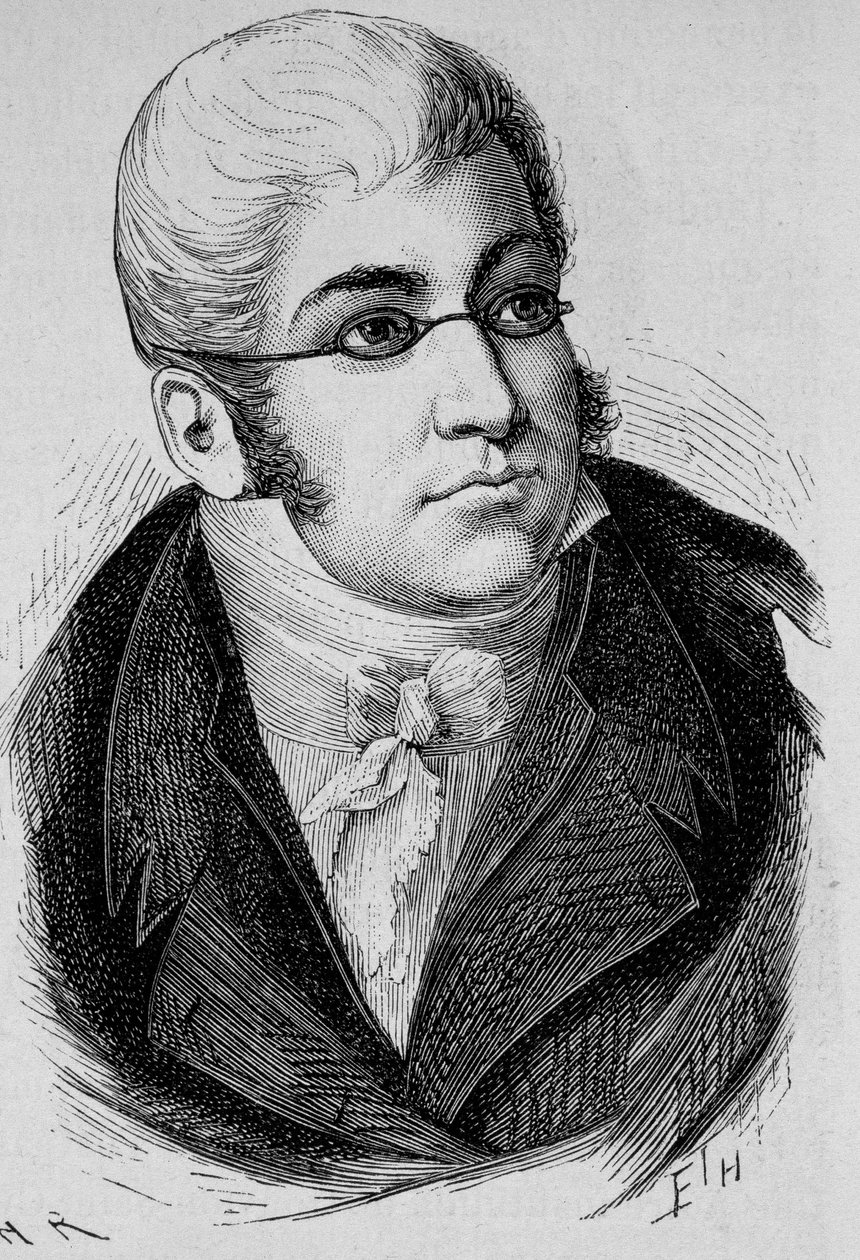 Porträtt av La Romiguière. Gravyr från slutet av 1800-talet i "Histoire de France"" av H. Martin. av Unknown artist