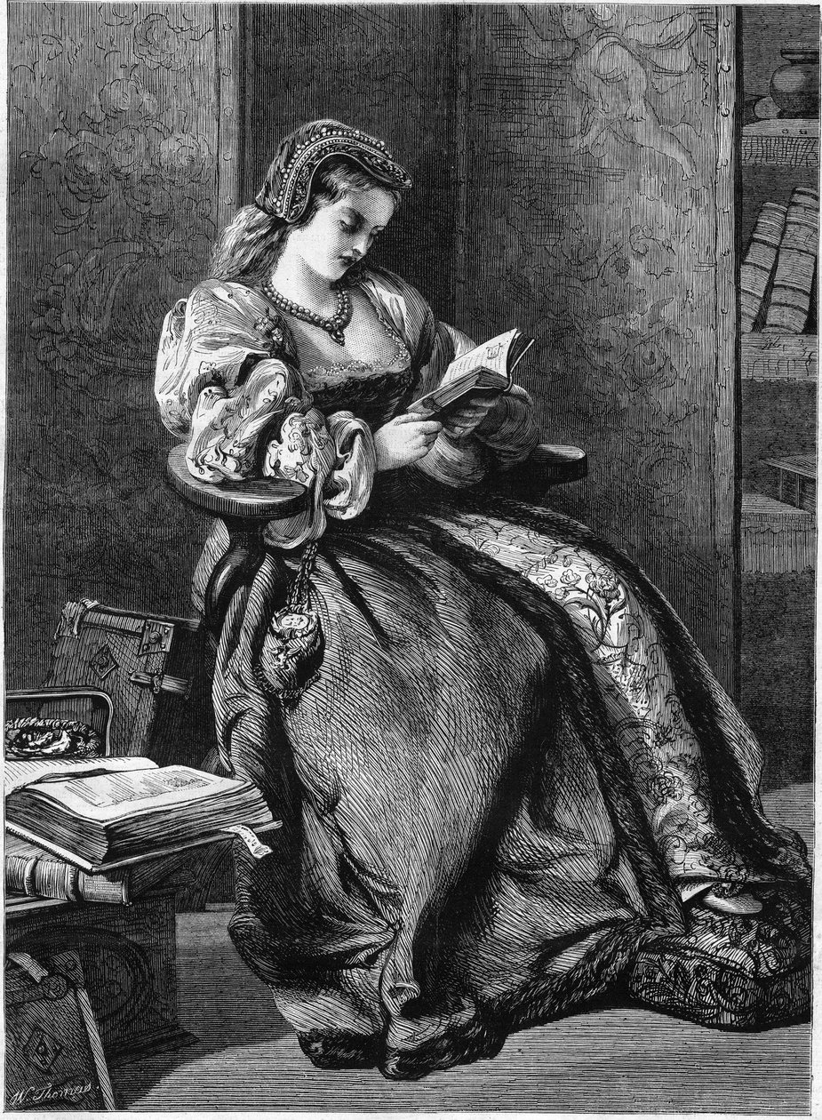 Porträtt av Lady Jeanne Gray (Jane Gray av Unknown artist