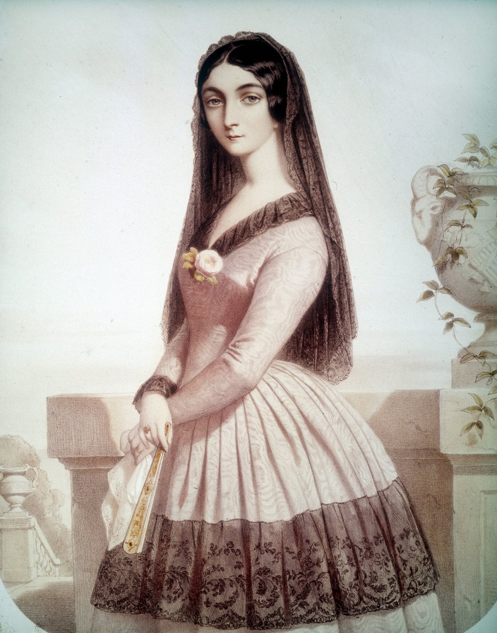 Porträtt av Lola Montes ou Montez (eller Maria Dolores Gilbert) (1818-1861), favorit av Louis I de Baviere av Unknown artist