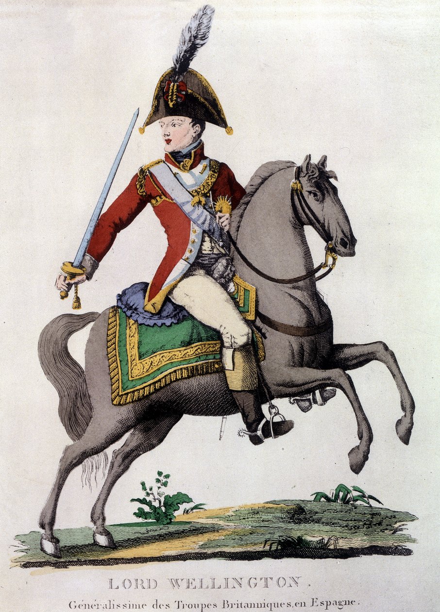 Porträtt av Lord Wellington (1769 - 1852), generalist för brittiska trupper i Spanien. av Unknown artist