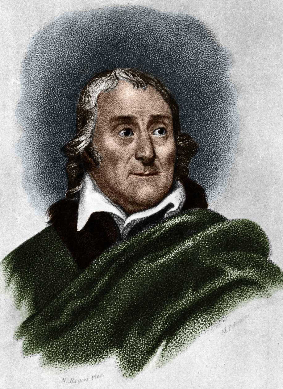 Porträtt av Lorenzo da Ponte (1749-1838) librettist och italiensk författare av judiskt ursprung. av Unknown artist