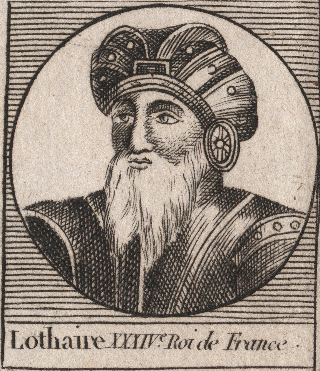 Porträtt av Lothair av Unknown artist