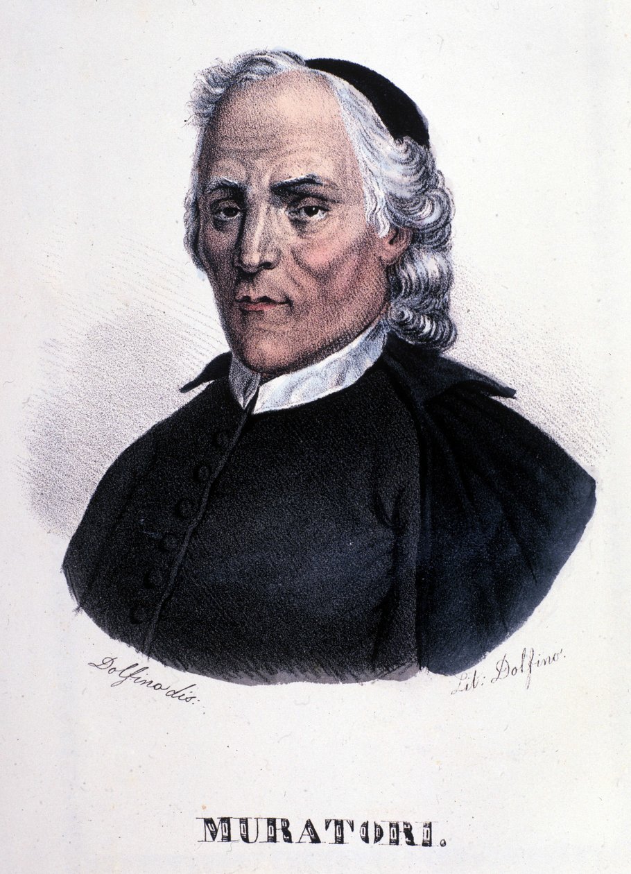 Porträtt av Louis Antoine Muratori av Unknown artist