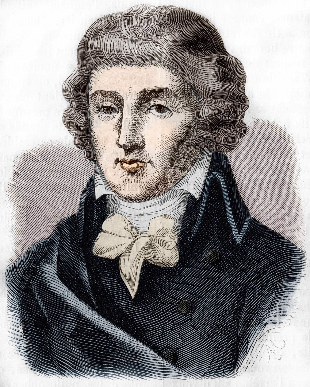 Porträtt av Louis Antoine Saint - Just (Saint-Just) (1767-1794), fransk politiker. av Unknown artist