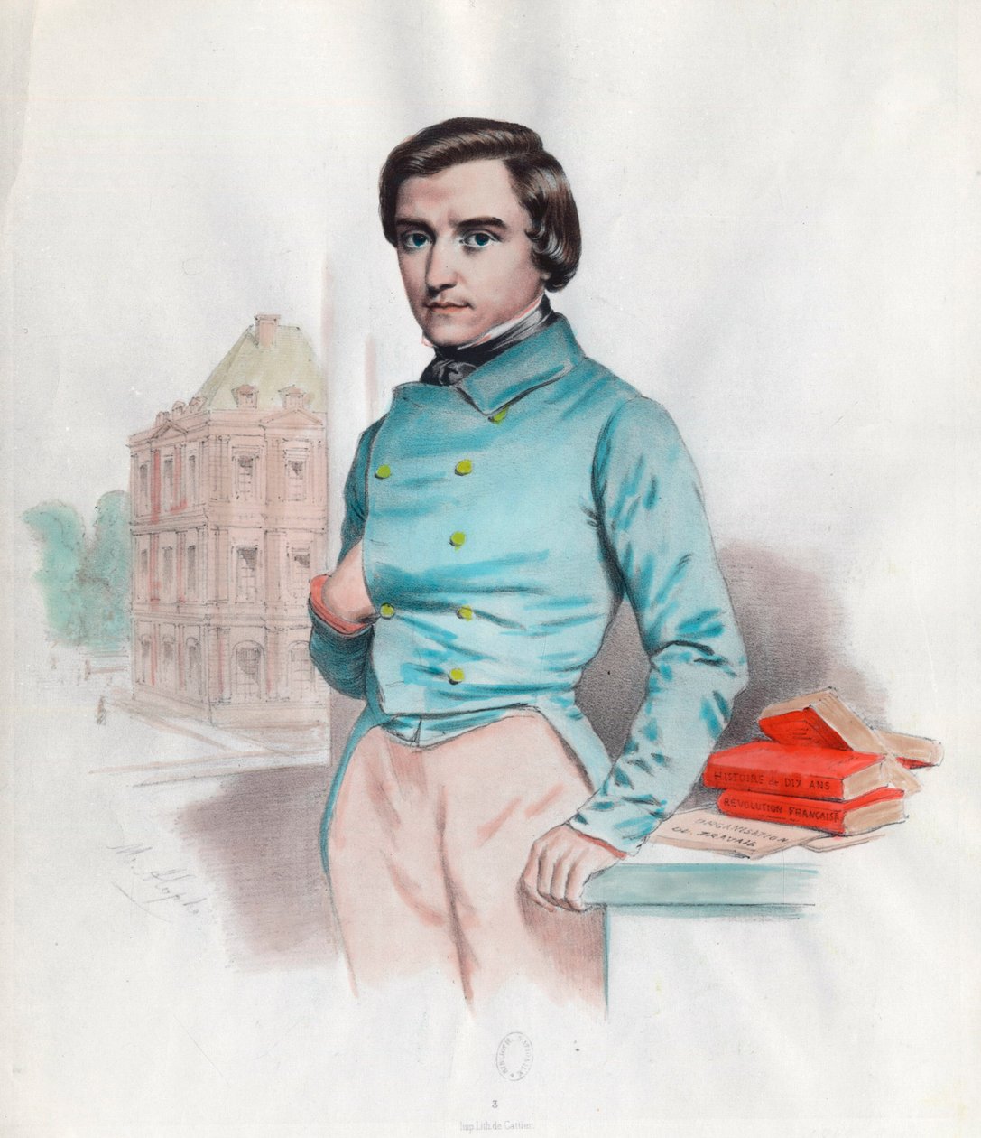 Porträtt av Louis Blanc (1811 - 1882), fransk politiker och historiker. Gravyr av 1800-talet. Privat samling. av Unknown artist