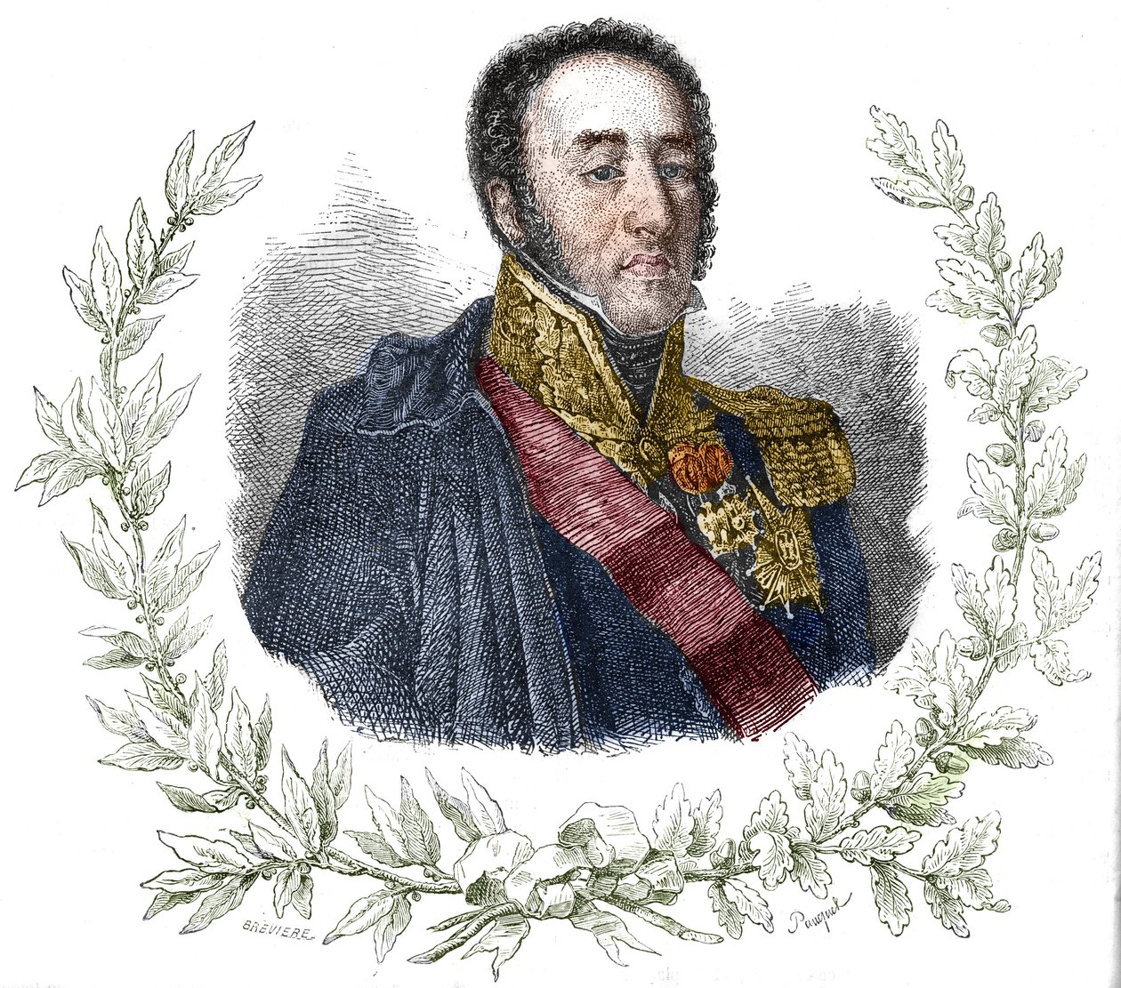 Porträtt av Louis Gabriel (Louis-Gabriel) Suchet (1770-1826). av Unknown artist