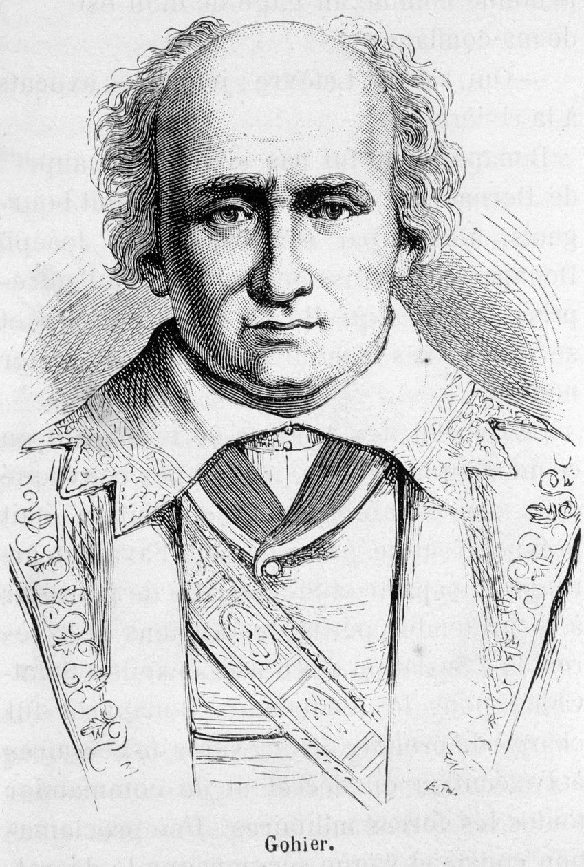Porträtt av Louis Jerome Gohier (1746-1830), fransk politiker. av Unknown artist