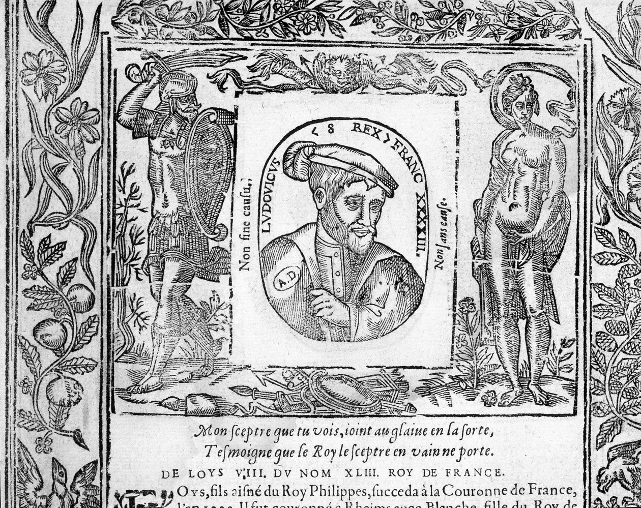 Porträtt av Ludvig VIII Lejonkungen av Frankrike från 1223 till 1226. av Unknown artist