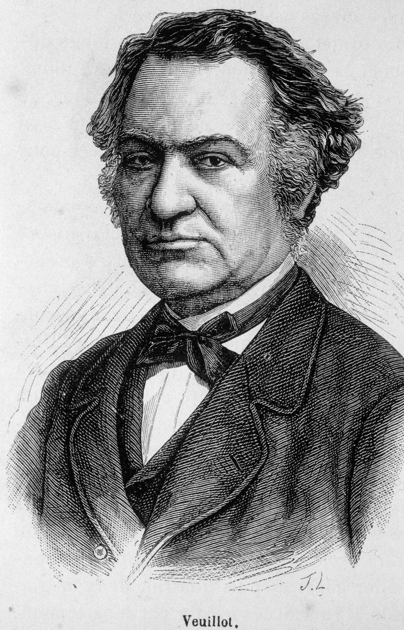 Porträtt av Louis Veuillot, fransk katolsk journalist (1813-1883), medarbetare och redaktör för "L