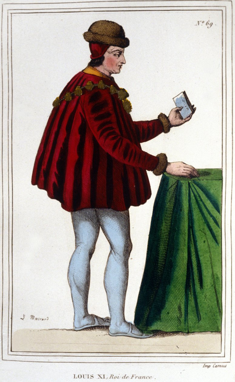 Porträtt av Ludvig XI (1423 - 1483), kung av Frankrike. av Unknown artist