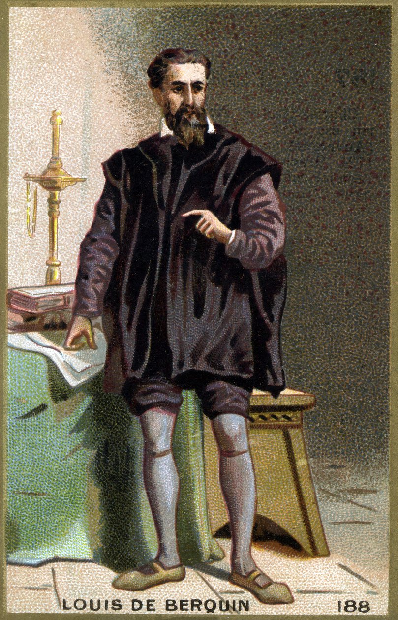 Porträtt av Louis de Berquin (1485 - 1529), riddare och humanist. Kromolitografi av 1800-talet. av Unknown artist