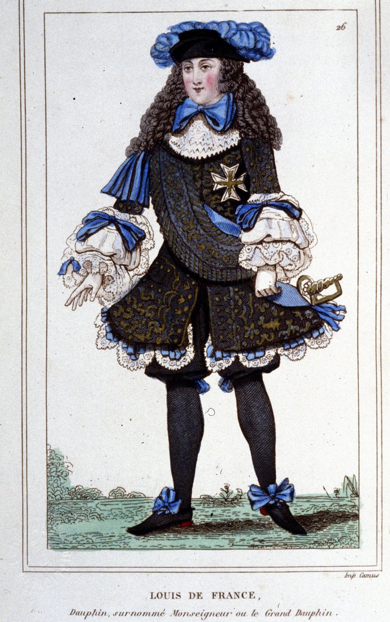 Porträtt av Louis de France, hertig av Bourgogne (1682 - 1712) känd som "Den store dauphinen". Gravyr från 1830. av Unknown artist