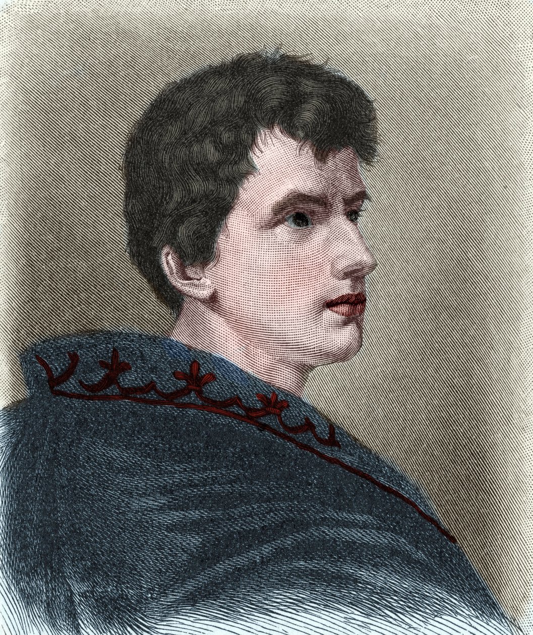 Porträtt av Ludwig Joachim von Arnim dit Achim von Arnim (1781-1831), tysk romanförfattare, krönikör, dramatiker och romantisk poet. av Unknown artist