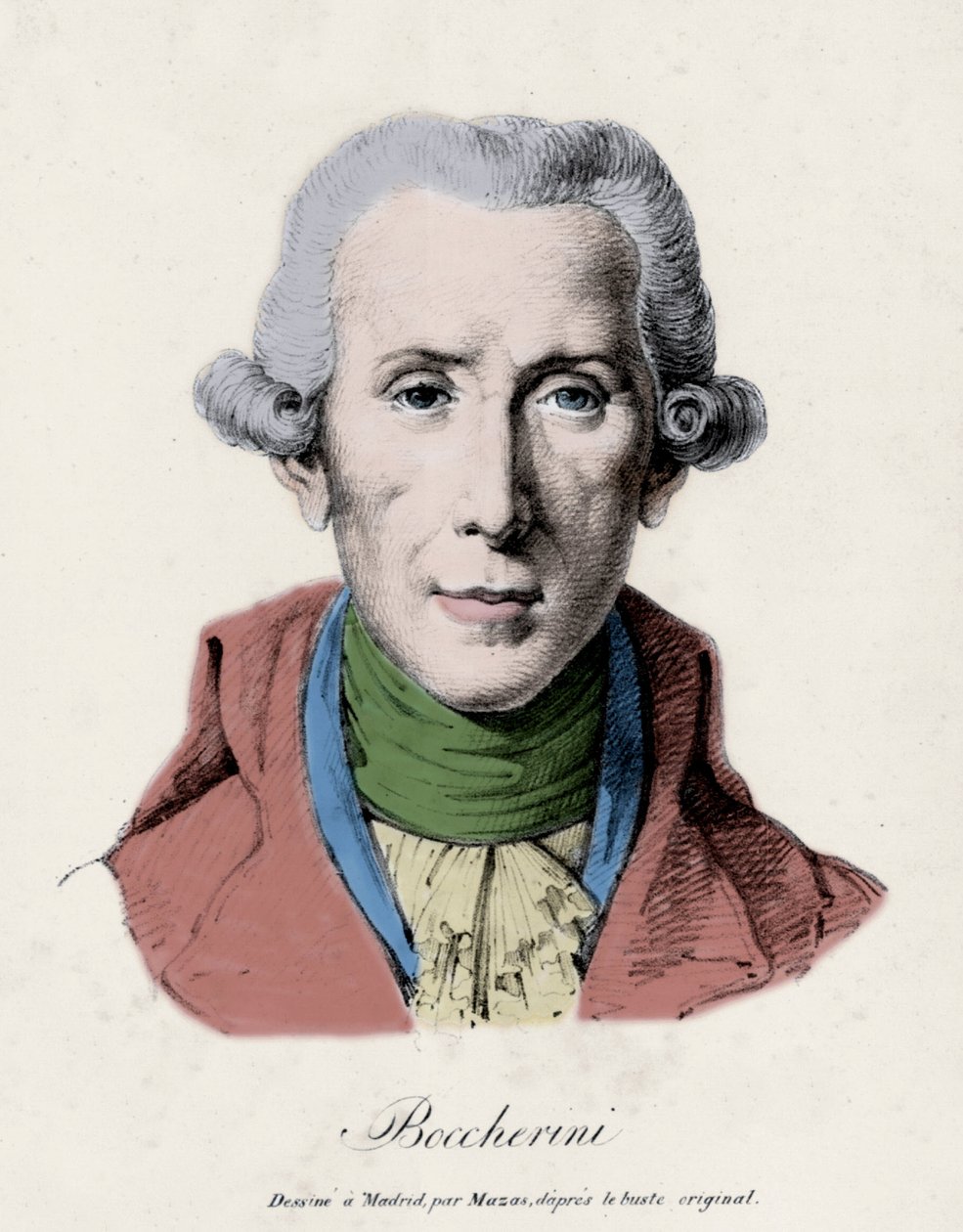 Porträtt av Luigi Boccherini. (1743 - 1805). italiensk kompositör. av Unknown artist
