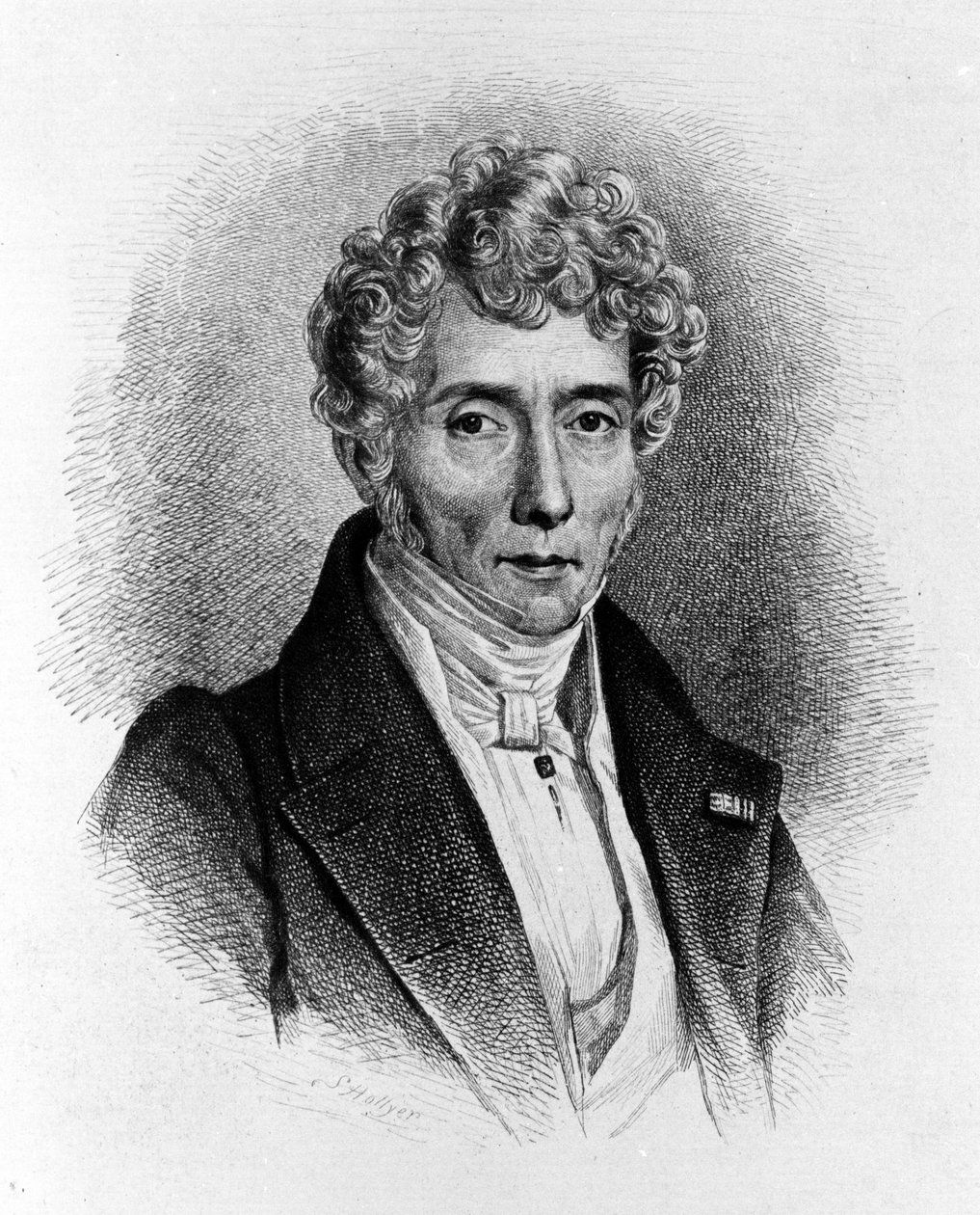 Porträtt av Luigi Cherubini (1760-1842), italiensk kompositör. av Unknown artist
