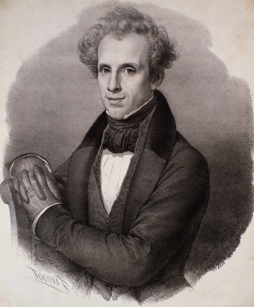 Porträtt av Luigi Ricci (gravyr av Unknown artist